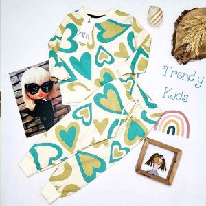 بلوز شلوار دخترانه ترک 3 نخ