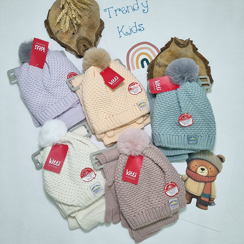 Untitled-156 شال کلاه دستکش ترک دختر - Image 1