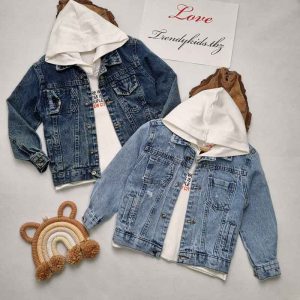 ست دو تیکه کت جین و هودی