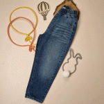 شلوار لی مام استایل دورکمرکش