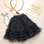 دامن مشکی توری