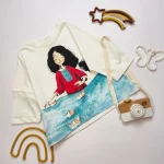 تیشرت باکس طرح دختر بندری