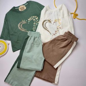 بلوز شوار دختر طرح قلب - Image 3