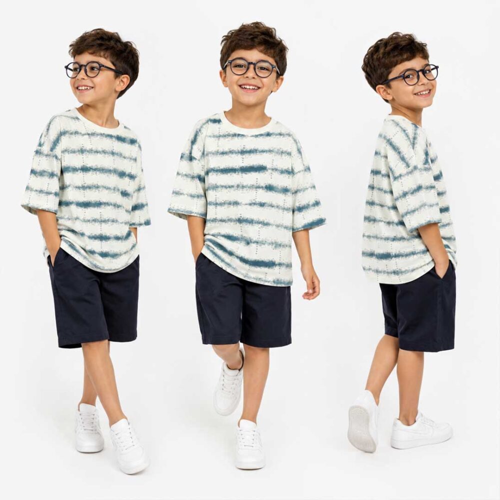 2 تیکه کتان راه راه - Image 4